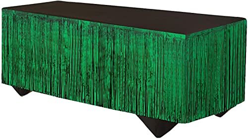 Forum Novelties Party Supplies Lametta-Tischrock mit Fransen, 365,8 x 73,7 cm, Grün von Rubie's