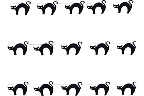 Rubies 's – Filz Girlande Schwarze Katzen, 200 cm (S4354) von Rubie's