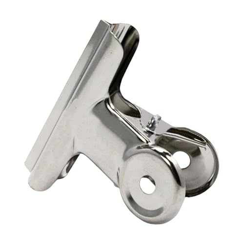 10 Stück große Metall Clips Runde Edelstahl Papierbinder Tüten Verschlussclips Brief Klammern aus rostfreiem Edelstahl, Starke Federkraft (10) von Rubu22a