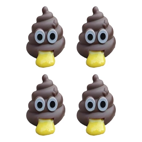 4 Stück Anti Stress Spielzeug Bälle, Kotform Kackwurst Stressball, Stressabbau Bälle, Stressabbau Spielzeug für Kinder Erwachsene Mitgebsel Gastgeschenke Weihnachten (4) von Rubu22a