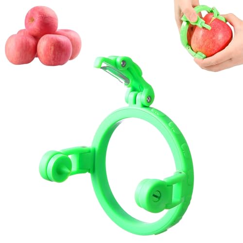 Apfelschäler Pendelklinge 9 cm, Sparschäler,Pendelschäler, Gemüseschäler, Edelstahl teilmattiert (2, Grün) von Rubu22a