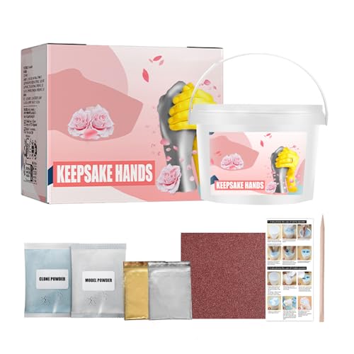 Gipsabdruck Baby Hand und Fuß, Alginat Schnellabformmasse für Babys,Erstelle mit dem Abdruckset (Gibsabdruckset) einen wunderschönen Handabdruck oder Fußabdruck (A) von Rubu22a