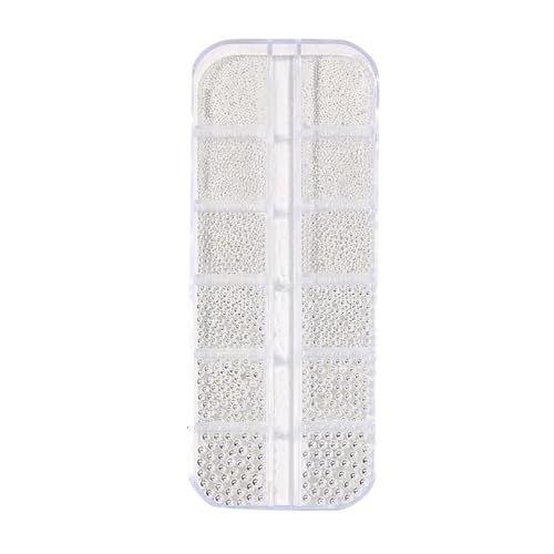 Glas Nailart Strasssteine Kristall Flatback Edelsteine Runde, ​​für Handwerk Gemischt 6 Größen 0.8~3mm (C) von Rubu22a