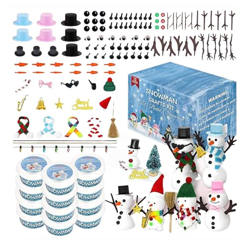 Rubu22a Schneemann-Bausatz, Schneemann-Bastelset, Modelliermasse DIY-Kit, Weihnachtsstrumpffüller, Weihnachtsbastelset Weihnachten (Weihnachten) von Rubu22a