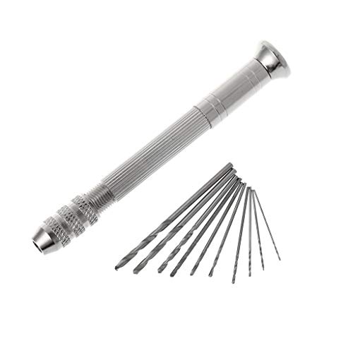 Für Kopfstift + 10 HSS-Spiralbohrer für Schmuck, Uhren, Hobby von Rudiaoa