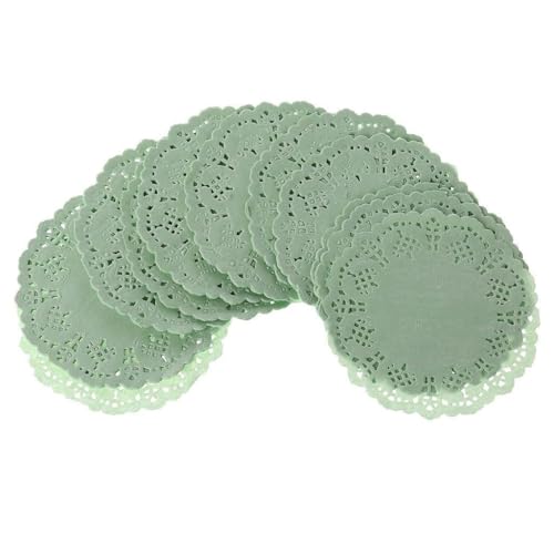 Rudiaoa 100 Stück Spitzenpapier-Deckchen, Platzdeckchen, Verpackung, Geschenkpapier für Hochzeit, Party, Tischdekoration, Matten Rudiaoa 100 Stück Spitzenpapier-Deckchen, Platzdeckchen, Verpackung, Geschenkpapier für Hochzeit, Party, Tischdekoration, Matten von Rudiaoa