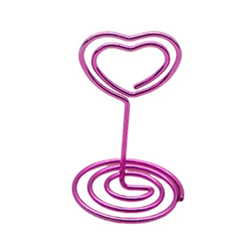 Rudiaoa Tischkartenhalter aus Draht, Herzform, Tischnummernhalter, Fotoständer, Memos, Notizen, Cliphalter für Hochzeit, 4,8 cm, 10 Stück Rudiaoa Tischkartenhalter aus Draht, Herzform, Tischnummernhalter, Fotoständer, Memos, Notizen, Cliphalter für Hochzeit, 4,8 cm, 10 Stück von Rudiaoa