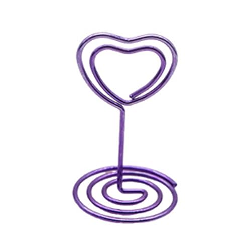 Rudiaoa Tischkartenhalter aus Draht, Herzform, Tischnummernhalter, Fotoständer, Memos, Notizen, Cliphalter für Hochzeit, 4,8 cm, 10 Stück Rudiaoa Tischkartenhalter aus Draht, Herzform, Tischnummernhalter, Fotoständer, Memos, Notizen, Cliphalter für Hochzeit, 4,8 cm, 10 Stück von Rudiaoa