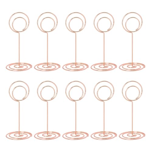 Rudiaoa Tischnummernhalter, Draht-Tischkartenhalter, Bildständer, Foto-Lebensmittel, Schilder, Memos, Notizen, Clip-Halter für Hochzeit, 10 Stück Rudiaoa Tischnummernhalter, Draht-Tischkartenhalter, Bildständer, Foto-Lebensmittel, Schilder, Memos, Notizen, Clip-Halter für Hochzeit, 10 Stück von Rudiaoa