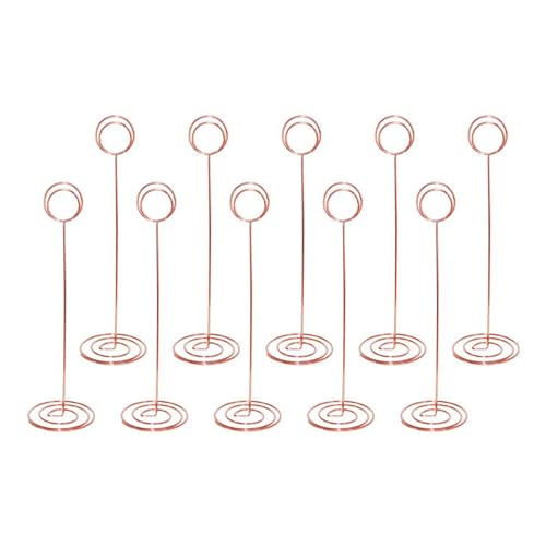 Rudiaoa Tischnummernhalter, Draht-Tischkartenhalter, Bildständer, Foto-Lebensmittel, Schilder, Memos, Notizen, Clip-Halter für Hochzeit, 10 Stück Rudiaoa Tischnummernhalter, Draht-Tischkartenhalter, Bildständer, Foto-Lebensmittel, Schilder, Memos, Notizen, Clip-Halter für Hochzeit, 10 Stück von Rudiaoa