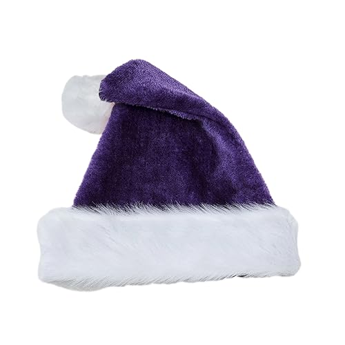 Rudiaoa Weihnachtsmütze für Erwachsene, dicker Plüsch, für Feiertage, Komfort-Innenfutter, Weihnachts- und Neujahrssymbol mit weißer Krempe Rudiaoa Weihnachtsmütze für Erwachsene, dicker Plüsch, für Feiertage, Komfort-Innenfutter, Weihnachts- und Neujahrssymbol mit weißer Krempe von Rudiaoa