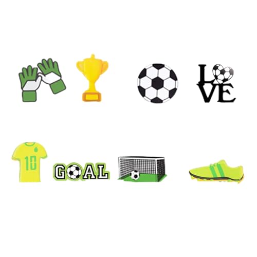 Set mit 8 Kuchendekorationen für Fußball-Mottopartys, stilvolle Cupcake-Einsatzkarte, Party, unverzichtbar für Kuchenverzierung Set mit 8 Kuchendekorationen für Fußball-Mottopartys, stilvolle Cupcake-Einsatzkarte, Party, unverzichtbar für Kuchenverzierung von Rudiaoa