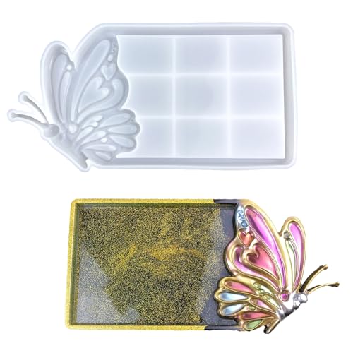 Vielseitige Silikon-Form mit Schmetterlings-Motiv, Kristall-Epoxidharz, Heimdekoration, Obst-Aufbewahrungsplatte von Rudiaoa