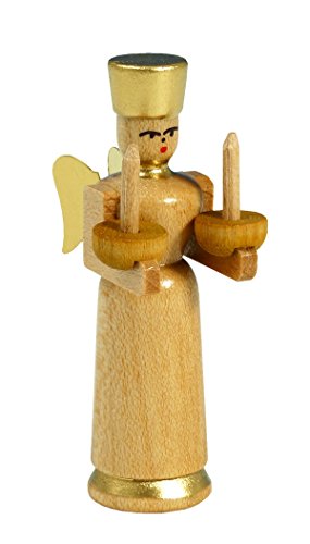 Rudolphs Schatzkiste Miniaturfigur Engel Natur Höhe ca. 5cm NEU Holzfigur Weihnachtsfigur Weihnachten Schneeball Figur Seiffen Erzgebirge Holz Winterdeko von Rudolphs Schatzkiste