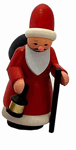 Rudolphs Schatzkiste Miniaturfigur Weihnachtsmann mit Sack und Laterne Höhe 7,5cm NEU Miniaturfigur Figuren Seiffen Frühling Erzgebirge Holzfigur Weihnachten Fensterschmuck Spielzeug We von Rudolphs Schatzkiste