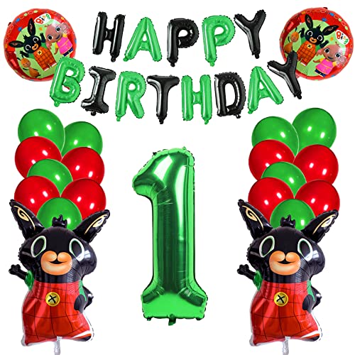 25 Pcs Geburtstag Deko Luftballon, Geburtstag Deko 1 Jahr, Geburtstag Dekoration Set, Happy Birthday Luftballon Helium, Geburtstagsdeko Mädchen, Balloon Geburtstag von Ruenie