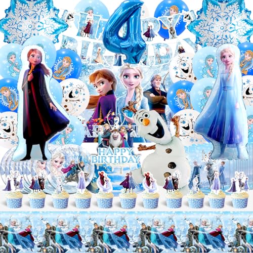 Froze Geburtstagsdeko, Froze Luftballon 4 Jahre, Geburtstag Deko Mädchen 4 Jahre Elsa, Anna Und Elsa Hintergrund, Eiskönigin Ballon 4, Pappteller Servietten Tischdecke Cake Deco Froze Geburtstagsdeko, Froze Luftballon 4 Jahre, Geburtstag Deko Mädchen 4 Jahre Elsa, Anna Und Elsa Hintergrund, Eiskönigin Ballon 4, Pappteller Servietten Tischdecke Cake Deco von Ruenie