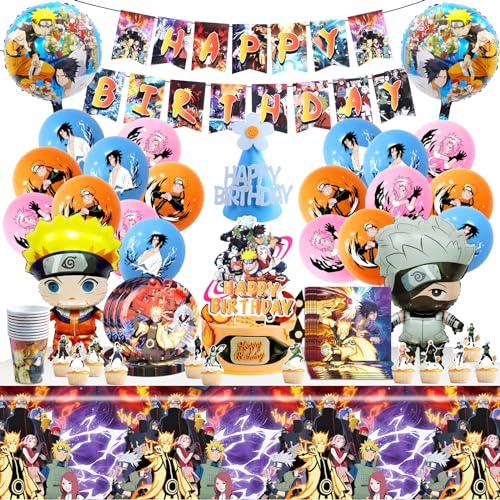Naru Geburtstag Deko, Naru Geburtstag Dekoration Kinder, Ballon Geburtstag Naru, Teller Naru Becher Serviette, Tischdecke Geburtstag, Naru Cake Deko, Set Geburtstag Geschirr Jungen von Ruenie