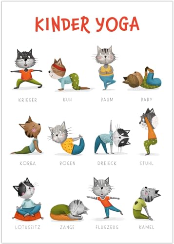 Rüsselfuchs Yoga Poster Kinder - Yoga Katze - Kinderyoga Poster Kinderzimmer - Katzenyoga Lernübungen - Bewegung fürs Schulkind (Grundschule) und Kindergarten - DIN A3 Rüsselfuchs Yoga Poster Kinder - Yoga Katze - Kinderyoga Poster Kinderzimmer - Katzenyoga Lernübungen - Bewegung fürs Schulkind (Grundschule) und Kindergarten - DIN A3 von Rüsselfuchs