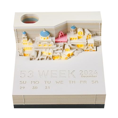 2024 Schreibtisch Kalender 3D Memo Pad Papier Kreativer Tischkalender DIY-Notizen Papierskulptur Geschenk Notizblock Papier Kunst Tempel des Himmels Skulptur Home Dekoration Geschenk 2024 Schreibtisch Kalender 3D Memo Pad Papier Kreativer Tischkalender DIY-Notizen Papierskulptur Geschenk Notizblock Papier Kunst Tempel des Himmels Skulptur Home Dekoration Geschenk von Rufevee