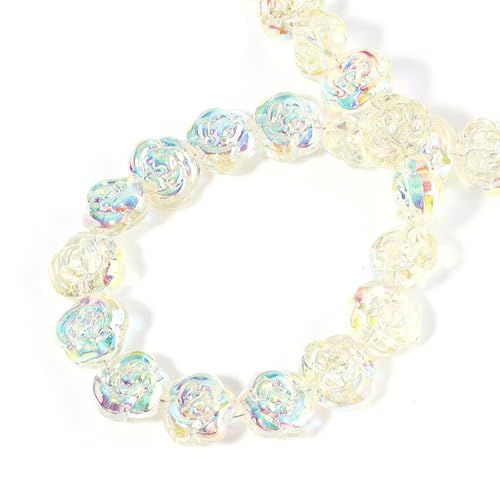 54 Stück 14mm Farbiges Glas Rose Perlen Farbe lose DIY Handgemachter Schmuck Herstellung DIY Perlen Halskette Armband Zubehör 54 Stück 14mm Farbiges Glas Rose Perlen Farbe lose DIY Handgemachter Schmuck Herstellung DIY Perlen Halskette Armband Zubehör von Rufevee