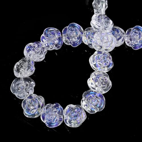 54 Stück 14mm Farbiges Glas Rose Perlen Farbe lose DIY Handgemachter Schmuck Herstellung DIY Perlen Halskette Armband Zubehör 54 Stück 14mm Farbiges Glas Rose Perlen Farbe lose DIY Handgemachter Schmuck Herstellung DIY Perlen Halskette Armband Zubehör von Rufevee