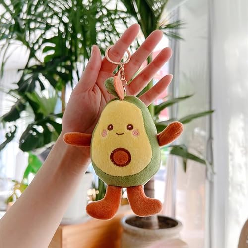 Hässliche und niedliche Avocado-Schlüssel kette Innovative und praktische Mini-Frucht-Plüsch-Puppe mit gefüllter Spielzeug tasche Anhänger von Rufevee