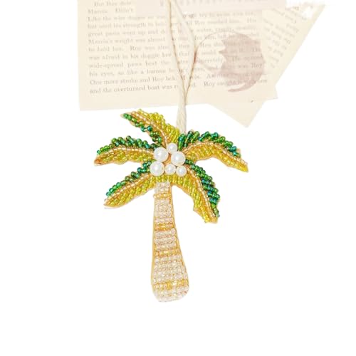 Handgefertigte 3D Strass Perlen Kokosnuss Baum Schmetterling Hänge Seil Lanyard Perlen Applique Patch von Rufevee