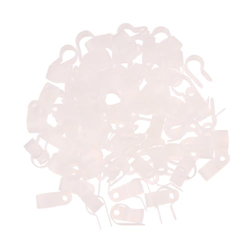 Rufevee 100 Teile/Paket Kabel Klemmen U-Typ R-Typ Nylon klemme Kunststoff Weiß Schwarz Schlauch befestigungs Elemente Haltbar Halterung Fix Hardware Elektrische Montage Draht Management von Rufevee