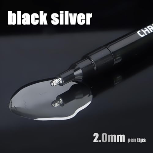 Rufevee 5 Stück Chrom Spiegel Marker Stift 2mm DIY Reflektierende Farb stifte Permanent Gold Silber Kupfer Marker Modell Malerei Markierung Rufevee 5 Stück Chrom Spiegel Marker Stift 2mm DIY Reflektierende Farb stifte Permanent Gold Silber Kupfer Marker Modell Malerei Markierung von Rufevee
