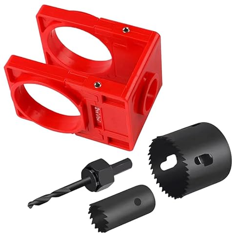 Rufevee Türschloss-Installations-Kit aus Kohlenstoffstahl-Türschloss-Loch-Säge-Türknauf-Installations-Kit für Schrauben und Schließ sätze für Holztüren mit Führungs Schablone Rufevee Türschloss-Installations-Kit aus Kohlenstoffstahl-Türschloss-Loch-Säge-Türknauf-Installations-Kit für Schrauben und Schließ sätze für Holztüren mit Führungs Schablone von Rufevee