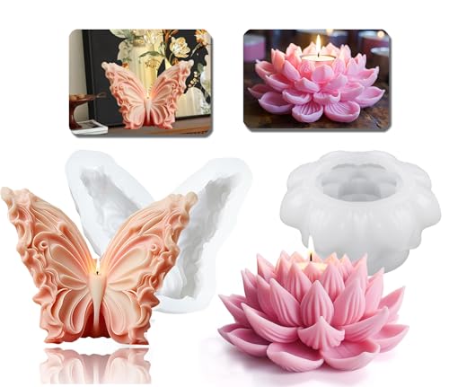 2 Stücke Lotusblume Kerzenform Silikon,Schmetterling Kerzen Gießformen,Silikonform Blumen,DIY Silikonform Kerzen Gießen Formen,Gießformen Silikonformen für Schokolade,Gelee,Kunsthandwerk Dekorationen 2 Stücke Lotusblume Kerzenform Silikon,Schmetterling Kerzen Gießformen,Silikonform Blumen,DIY Silikonform Kerzen Gießen Formen,Gießformen Silikonformen für Schokolade,Gelee,Kunsthandwerk Dekorationen von Ruiaqer