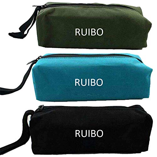 Kleine Canvas-Reißverschlusstaschen/Mehrzweck-Werkzeugtasche, Tragetasche, Organizer mit Aufhängeschlaufe für Schraubendreher, Zangen, Nüsse, Geschenke für Männer/Frauen von Ruibo