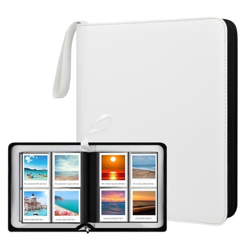 256-seitiges großes Square Fotoalbum für Polaroid i-Type-, 600- und SX-70-Sofortbilder (6368) (Weiß) von Ruibytree