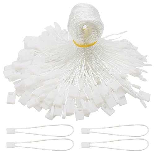 Ruidee 1000 Stück Kleidung Etiketten Seil 18cm Nylon Schnur für Etiketten Label Hängenden Seil Saite für Hang Tags für Kleidung, Preisschilder (DPS/White) von Ruidee