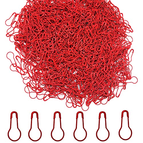 Ruidee 1000Stück Sicherheitsnadeln Metall Kürbis Förmige Sicherheitsnadeln Calabash Pin Kleidung Etiketten Perlennadeln (Rot) von Ruidee