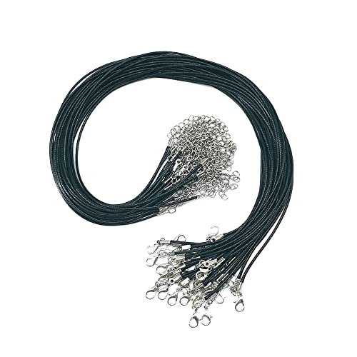 Ruidee 30 Stück Geflochtene gewachste Halskette Schnur mit Verschluss Halskette String ür DIY Armband Halskette Schmuckherstellung 1.5mm Ruidee 30 Stück Geflochtene gewachste Halskette Schnur mit Verschluss Halskette String ür DIY Armband Halskette Schmuckherstellung 1.5mm von Ruidee