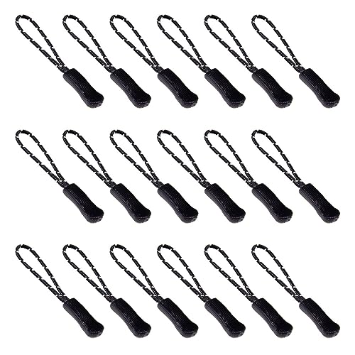 Ruidee 50 Stück Reißverschlussschieber für Rucksäcke, Jacken, Gepäck, Geldbörsen, Handtaschen (schwarz weiß gepunktet) von Ruidee