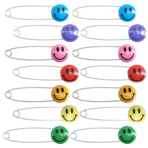 Ruidee 50 Stück Sicherheitsnadeln Groß 54mm Windel Stifte Baby Edelstahl Kinder Kunststoff Verriegeln Verschluss Craft Nähen Sicherheitsnadeln (XL-BZ/Colour) von Ruidee