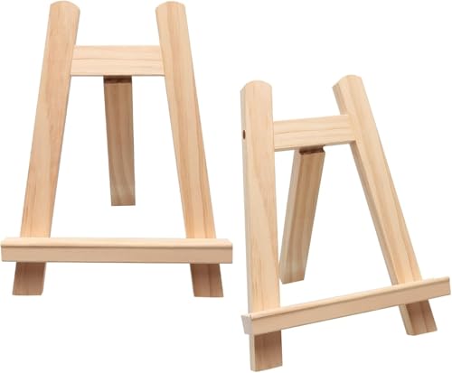 Mini Staffeleien Holz,Klein Staffelei,Leinwandständer Klappbar, Kompakte Staffelei,für Bilder, Visitenkarten, Fotoalben, Malhandwerk,20 x28 cm(2 Stück) von Ruikcoll