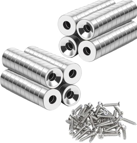 Neodym Magnete, Magnete Extra Stark,Groß Stark Rund,für Magnetplatte,Mit Loch 10x3mm-M3, Küche, Kühlschrank,100 Stück Neodym Magnete, Magnete Extra Stark,Groß Stark Rund,für Magnetplatte,Mit Loch 10x3mm-M3, Küche, Kühlschrank,100 Stück von Ruikcoll