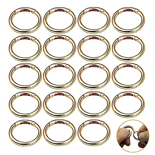 20 Stück Runde Karabiner 33mm Gold - Zinklegierung Snap Haken Verbinder Ringe, Snap Sprung Ringe für Bastelarbeiten und Taschenzubehör Schlüsselring Schnalle 20 Stück Runde Karabiner 33mm Gold - Zinklegierung Snap Haken Verbinder Ringe, Snap Sprung Ringe für Bastelarbeiten und Taschenzubehör Schlüsselring Schnalle von Ruikdly