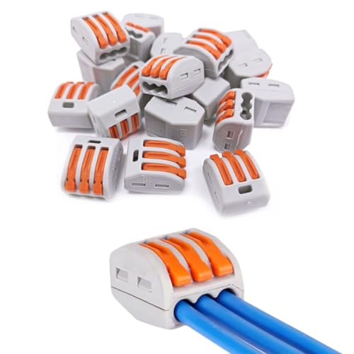 Kabelklemmen Elektro 60 Stück Set Kabelverbinder Klemme mit Betätigungshebel Lüsterklemmen Steckbar 4mm² Leiter Klemme für Feste Kabe 3 Leiter Verbindungsklemme Elektrische Anschlussblöcke Kabelklemmen Elektro 60 Stück Set Kabelverbinder Klemme mit Betätigungshebel Lüsterklemmen Steckbar 4mm² Leiter Klemme für Feste Kabe 3 Leiter Verbindungsklemme Elektrische Anschlussblöcke von Ruikdly
