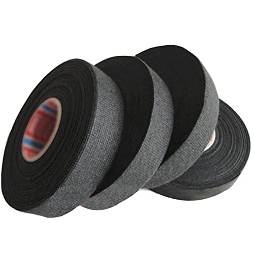 Ruikdly Gewebeband 4 Stück Isolierband Schwarz Klebeband Schwarz Stoffklebeband Klebeband für Auto Kabel für Kabelbäume im Automotive-Bereich und im Motorraum 19 mm x 15 m Ruikdly Gewebeband 4 Stück Isolierband Schwarz Klebeband Schwarz Stoffklebeband Klebeband für Auto Kabel für Kabelbäume im Automotive-Bereich und im Motorraum 19 mm x 15 m von Ruikdly