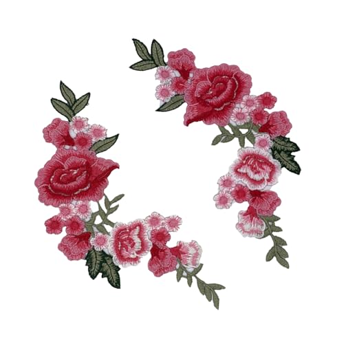 1 Paar Blumen Bestickte Applikationen Nähen Flecken Für Dresskleidung Jeans Jacken Taschen Reparatur Kunsthandwerk Dekoration von Ruiogoe