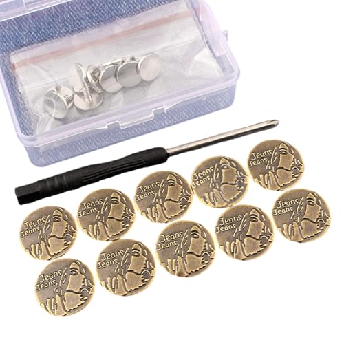 10 PCs 17 Mm Jeans Tasten Ersatztasten Einfach Zu Verwendende Hose Tasten Zur Sofortigen Taillengrößeneinstellung von Ruiogoe