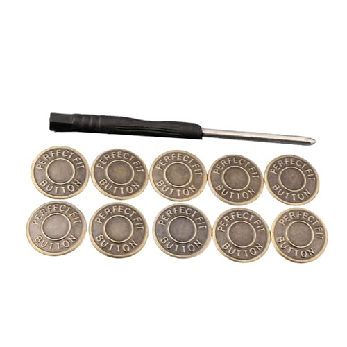 10 PCs 17 Mm Jeans Tasten Ersatztasten Einfach Zu Verwendende Hose Tasten Zur Sofortigen Taillengrößeneinstellung von Ruiogoe