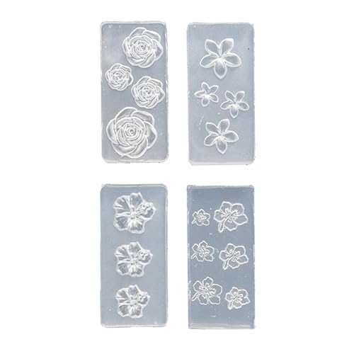4pcs Premium Silikon 3d Nägel Blütenformen Kirschen Blüten Petunia Rose Crafting Formen Nägel Skulpturformen 4pcs Premium Silikon 3d Nägel Blütenformen Kirschen Blüten Petunia Rose Crafting Formen Nägel Skulpturformen von Ruiogoe