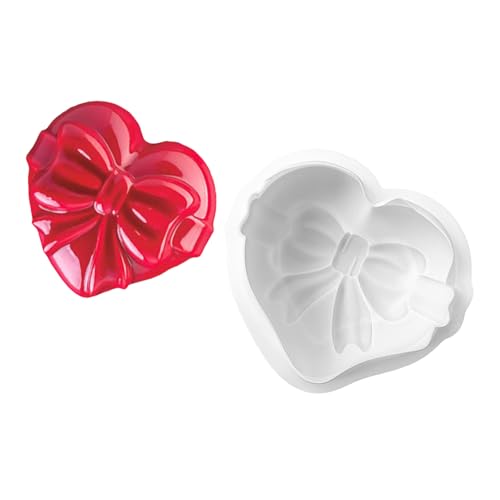 Bowtie Heart Cake Formen Schokolade Fondant Form Herz Silikon Kerzenformen Für Epoxidharz Kerzenseife Süßigkeiten Schokolade von Ruiogoe