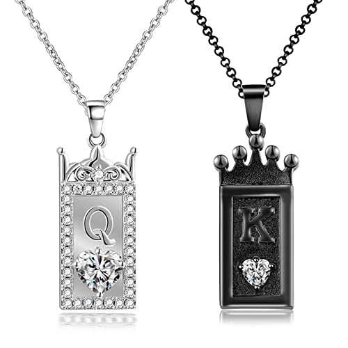 Ruiogoe 2pieces Seine Königin Und Ihre König Halskette Freund Und Freundin Geburtstag Weihnachten Schmuck Set von Ruiogoe